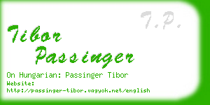 tibor passinger business card